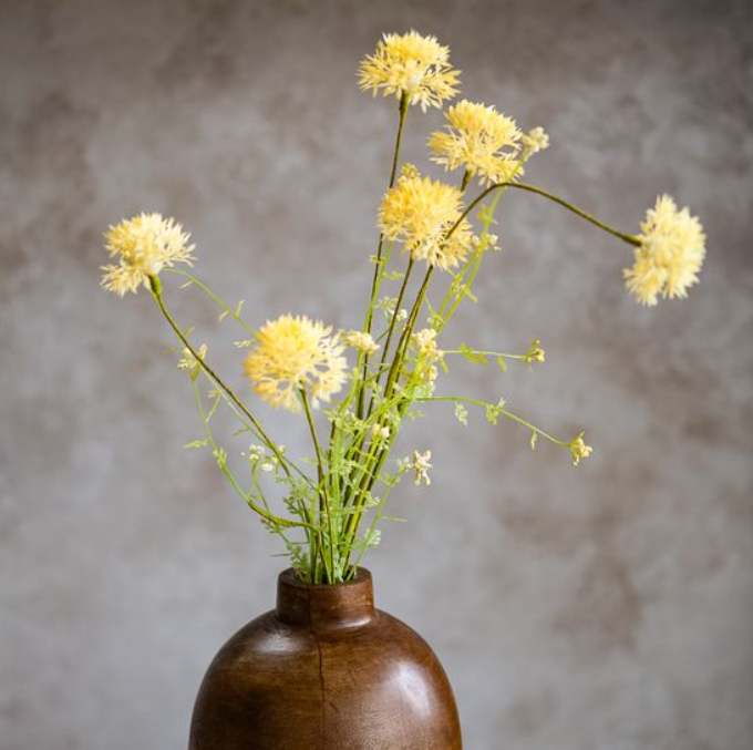 Yellow Dandelion Spray, Feathered Farmhouse
