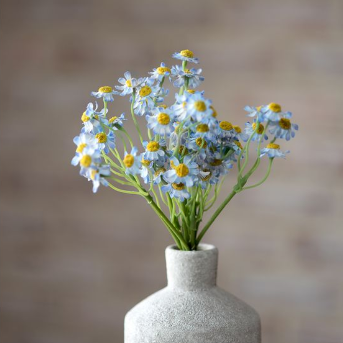Mini Blue Daisy Bunch, Feathered Farmhouse
