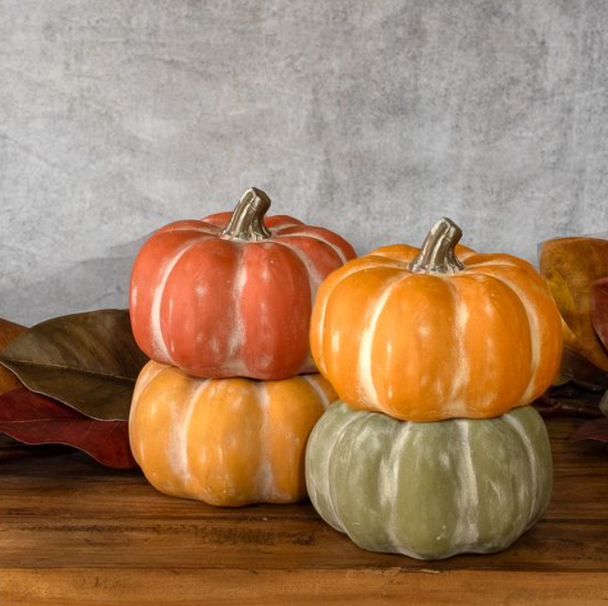 Ceramic Pumpkin, Feathered Farmhouse