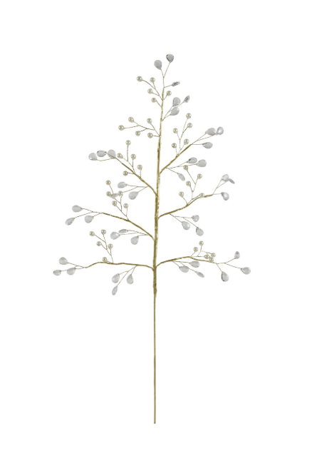 Faux Pearl & Acrylic Jewel Stem, Feathered Farmhouse