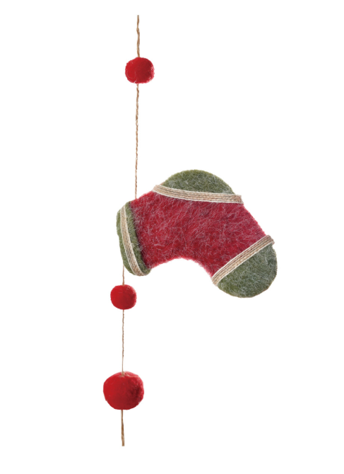 Felt Stockings Garland with Pom Poms, The Feathered Farmhouse
