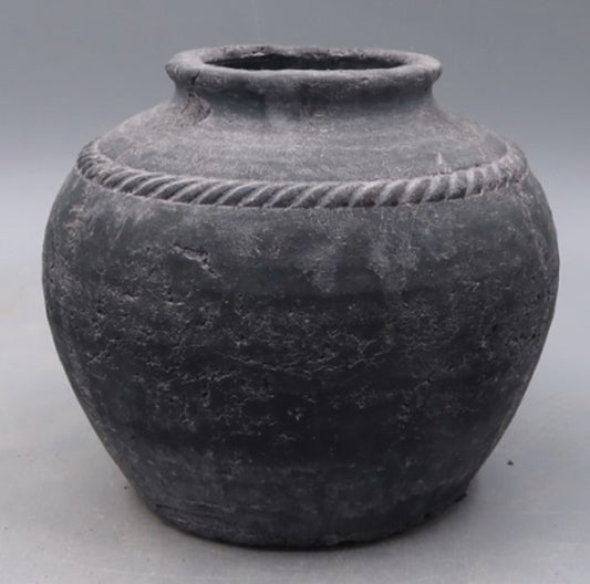 Charcoal Top Stripe Vase, Feathered Farmhouse