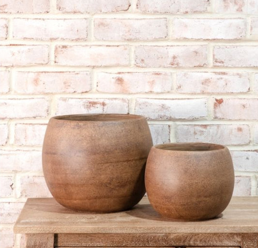 Rounded Cement Planters, The Feathered Farmhouse
