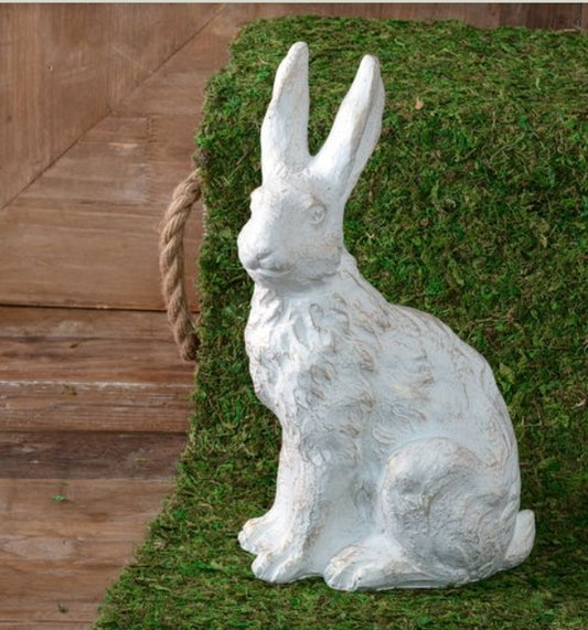 Cement Garden Bunny, Feathered Farmhouse