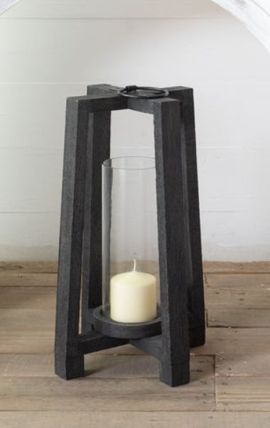 Mango Wood Lantern, Feathered Farmhouse