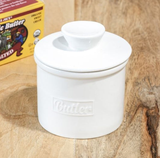 Ceramic Butter Jar, Feathered Farmhouse
