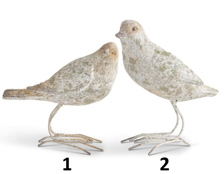 Patina Finished Resin Bird, Feathered Farmhouse