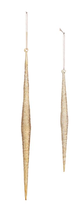 Sparkle Icicle Ornament, Feathered Farmhouse