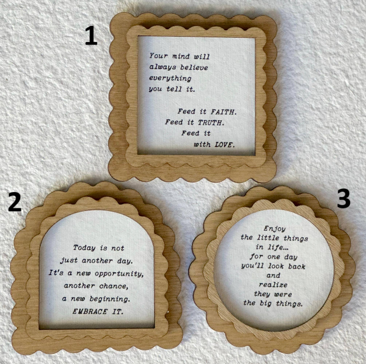 Inspirational Quote Magnet, Feathered Farmhouse