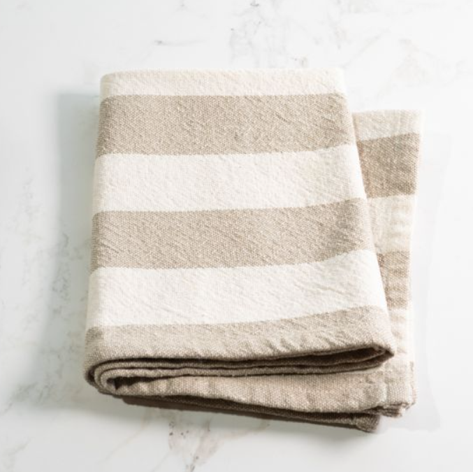 Ivory & Sage Tea Towel, Feathered Farmhouse
