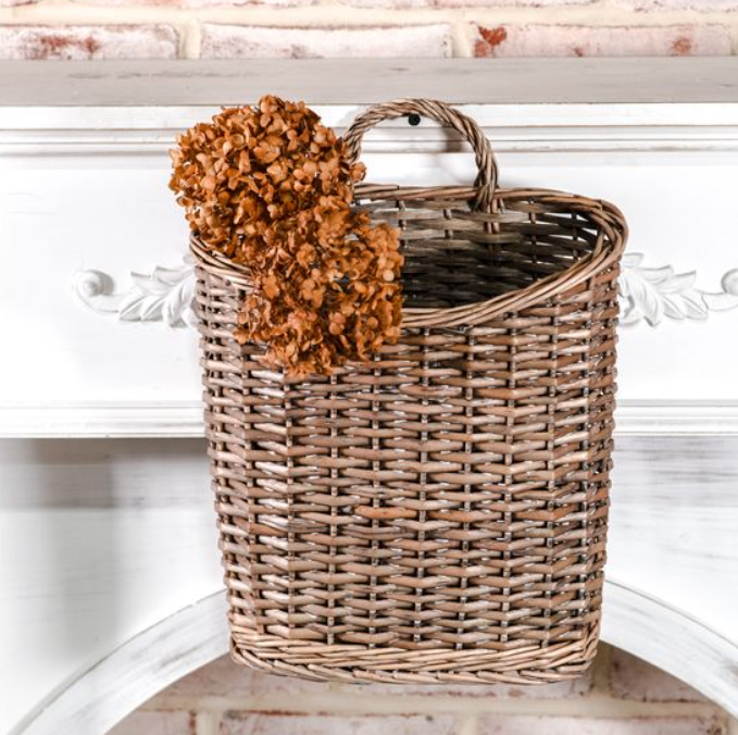 Grey Willow Hanging Basket