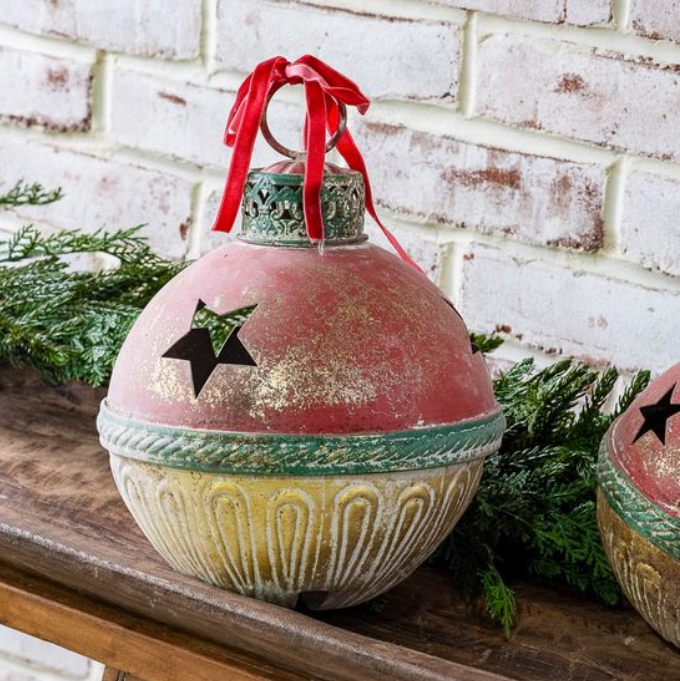 Antique Gold Bell Hanger, Feathered Farmhouse