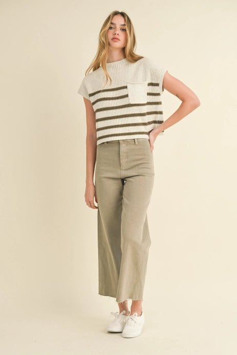 Mock Neck Knit Top, Feathered Farmhouse