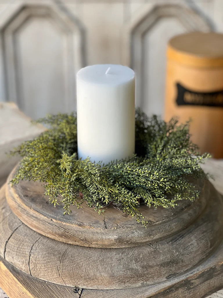 Whickham Wheat Candle Ring, Feathered Farmhouse
