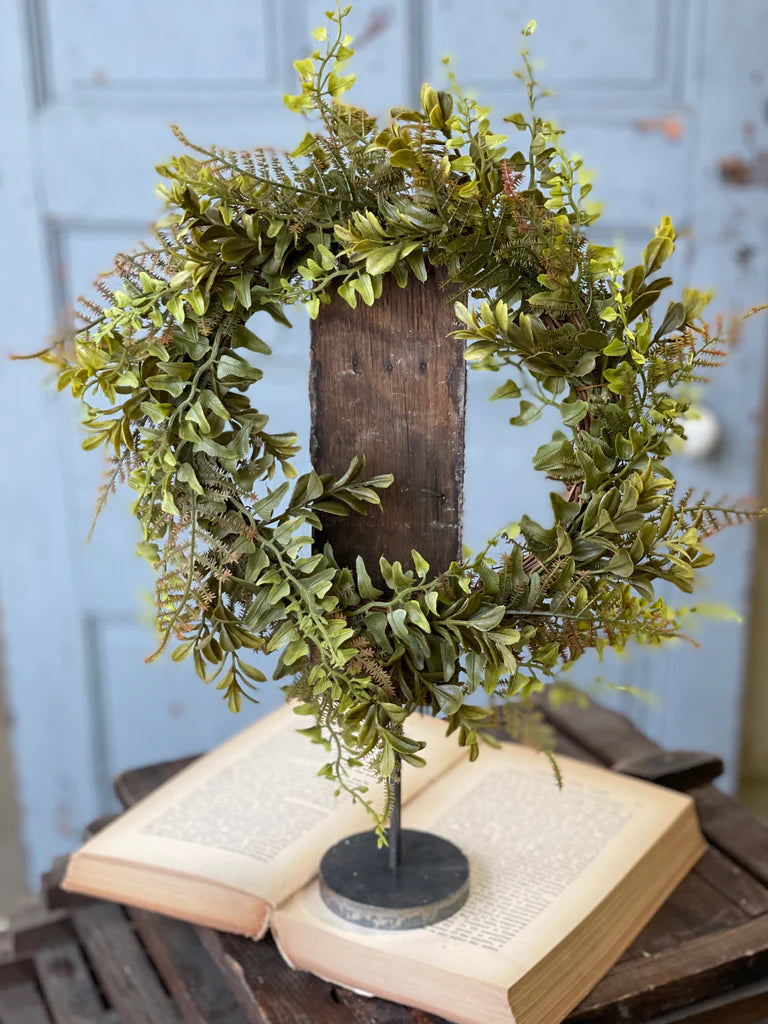 Bracken Fern Candle Ring, Feathered Farmhouse