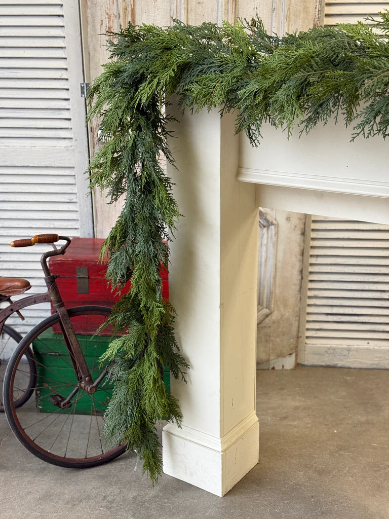 Stillwood Greens Garland, Feathered Farmhouse