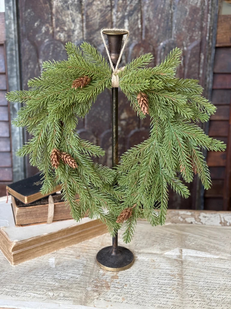 Arden Fir Hanging Wreath, Feathered Farmhouse