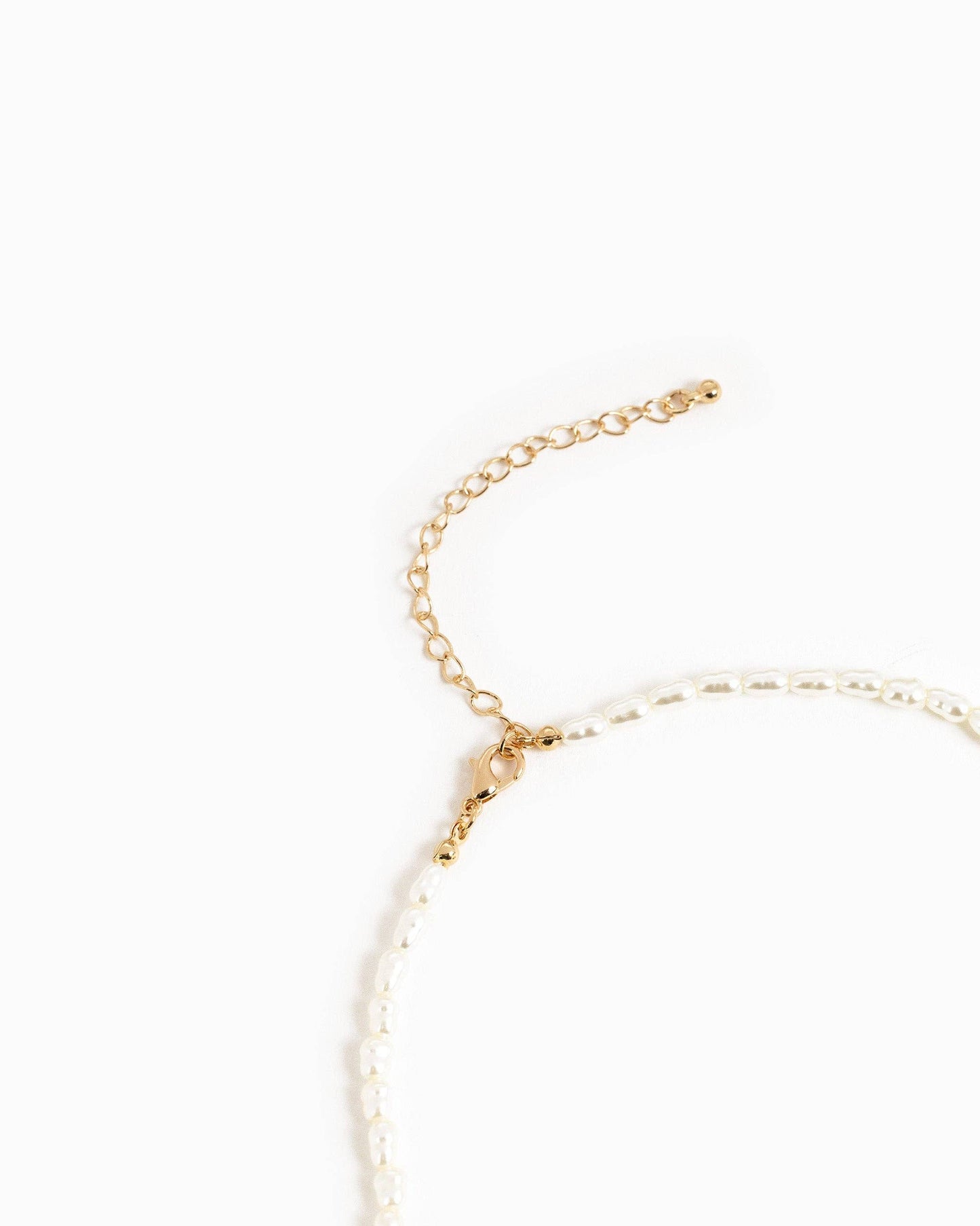 Triple Natural Bow Station Pendants Pearl Necklace, Feathered Farmhouse