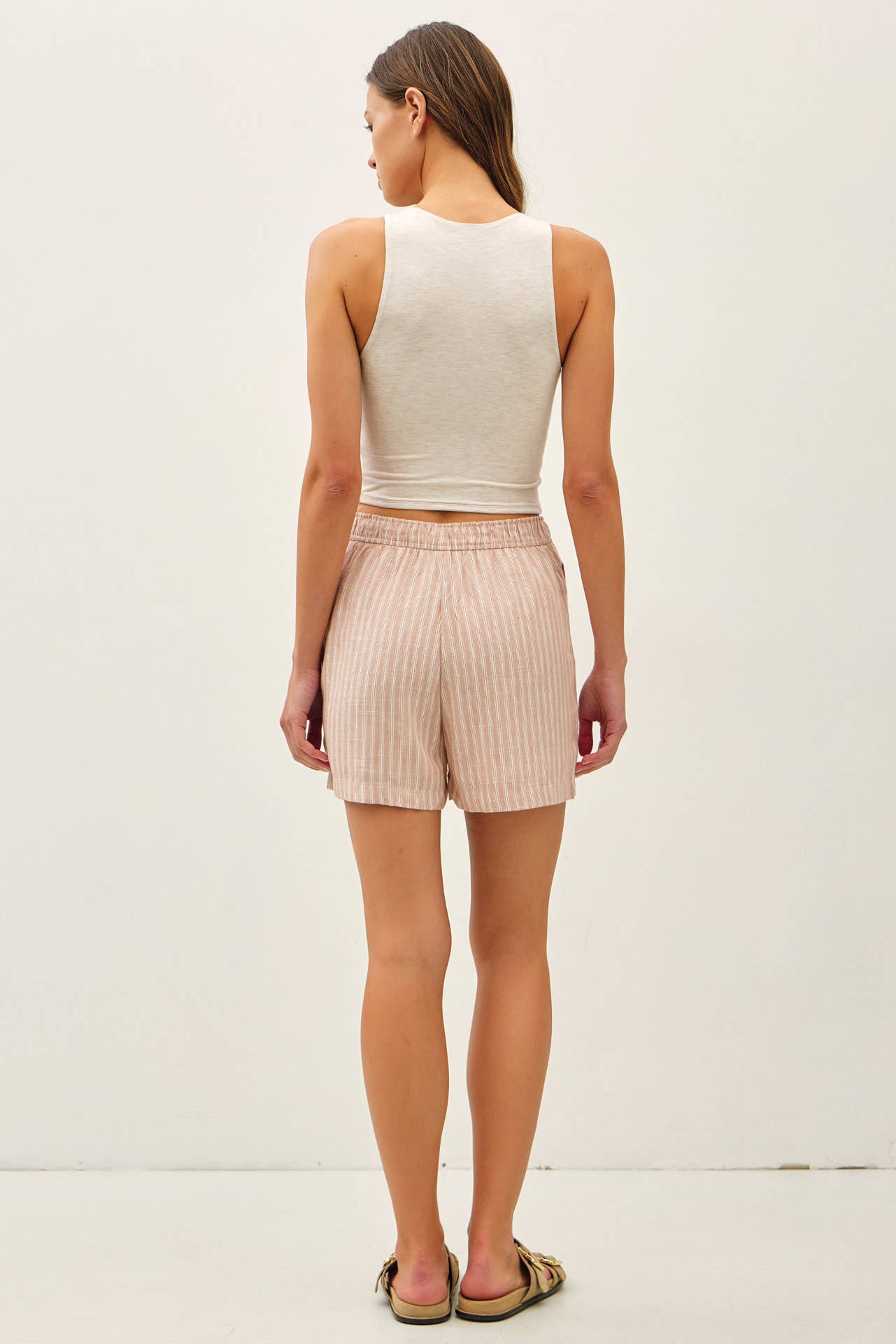 High Neck Cropped Tank, Feathered Farmhouse