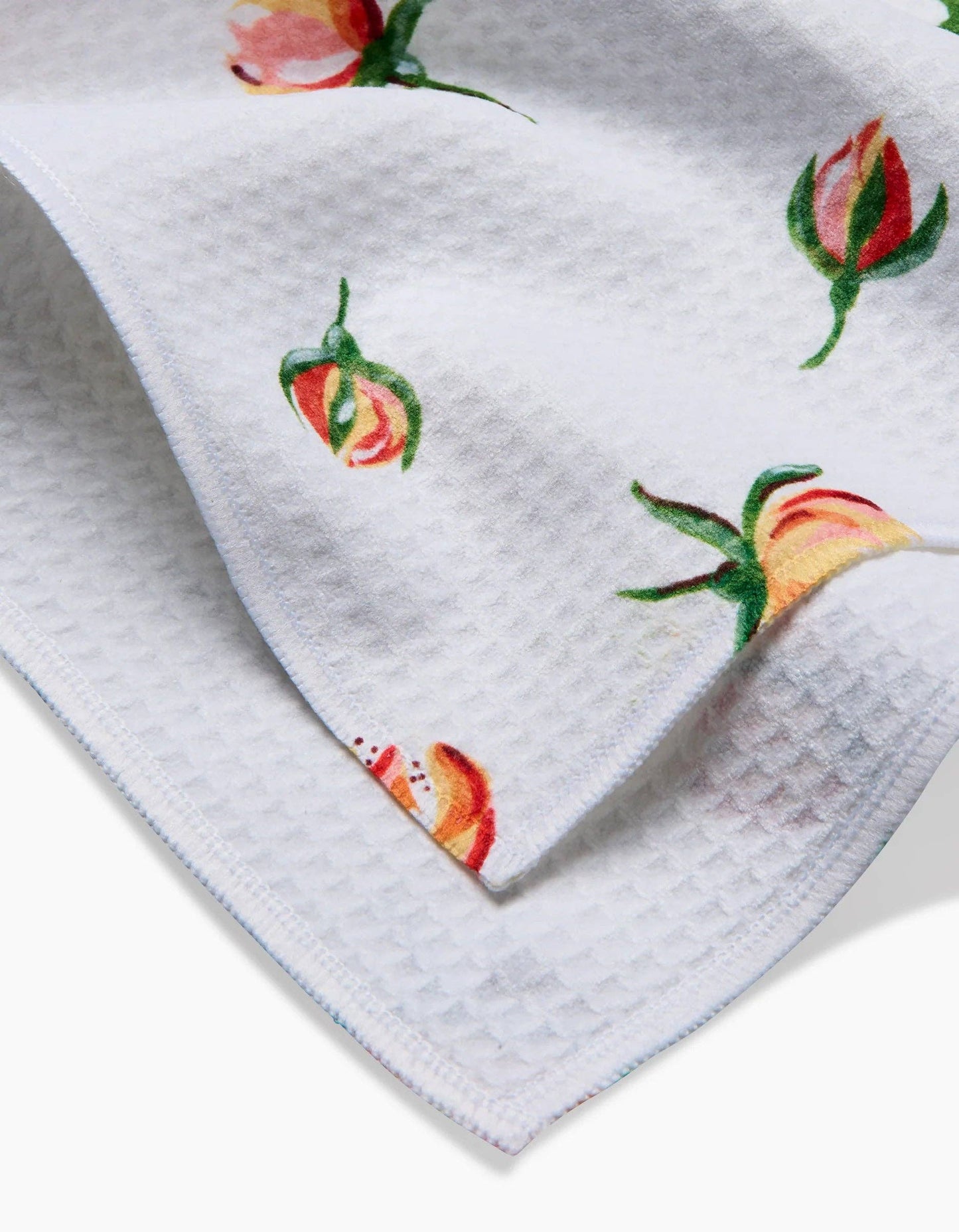 Yellow Rosebuds Luxe Hand Towel, Feathered Farmhouse