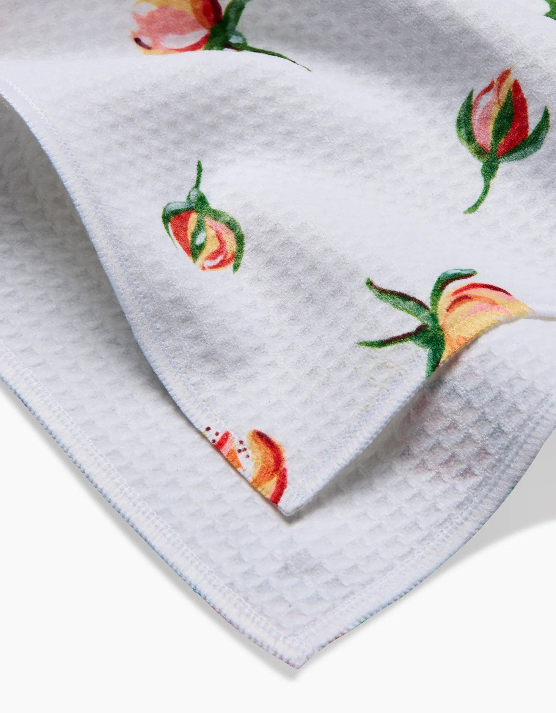 Yellow Rosebuds Luxe Hand Towel, Feathered Farmhouse