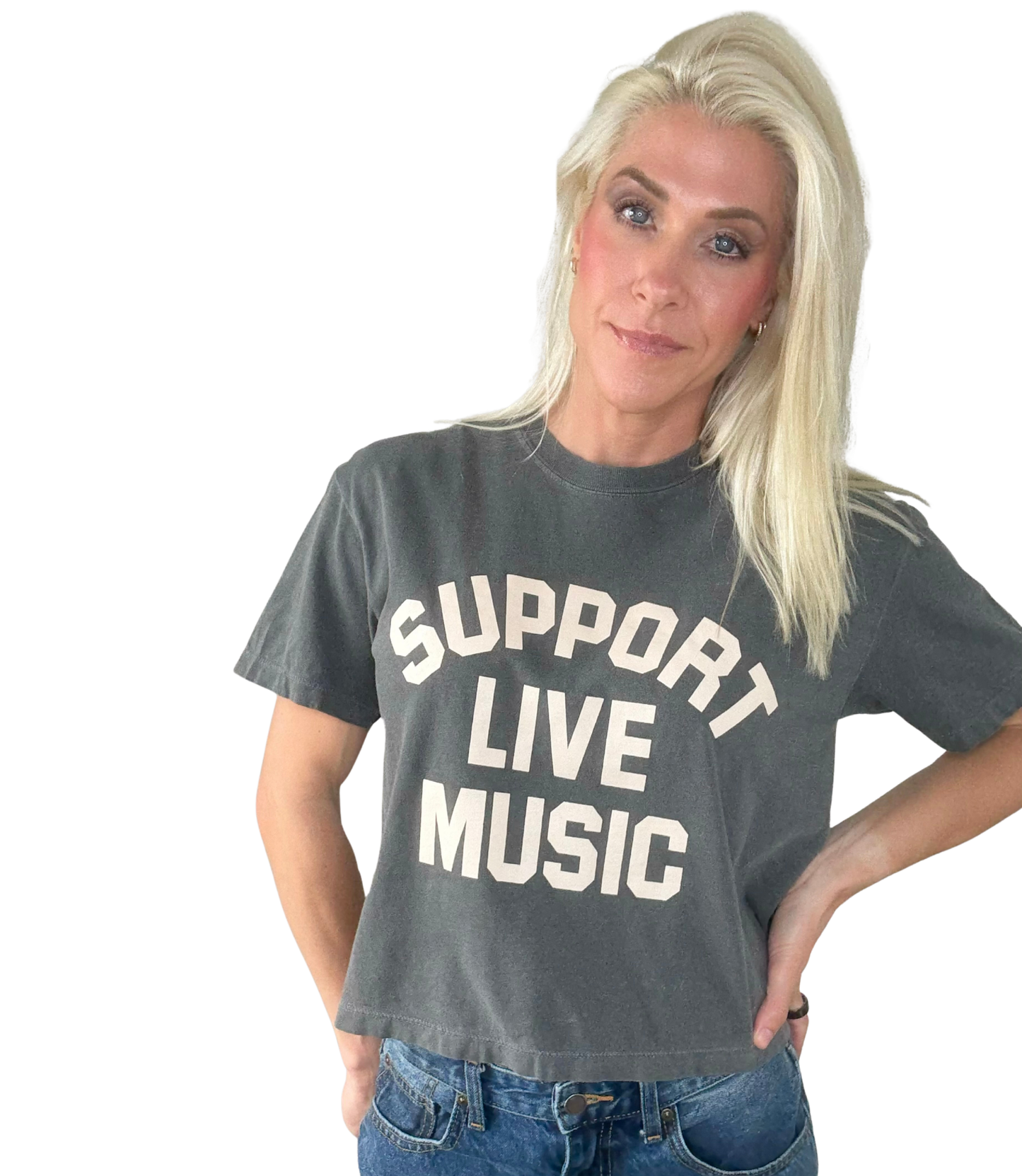Support Live Music Tee, Feathered Farmhouse