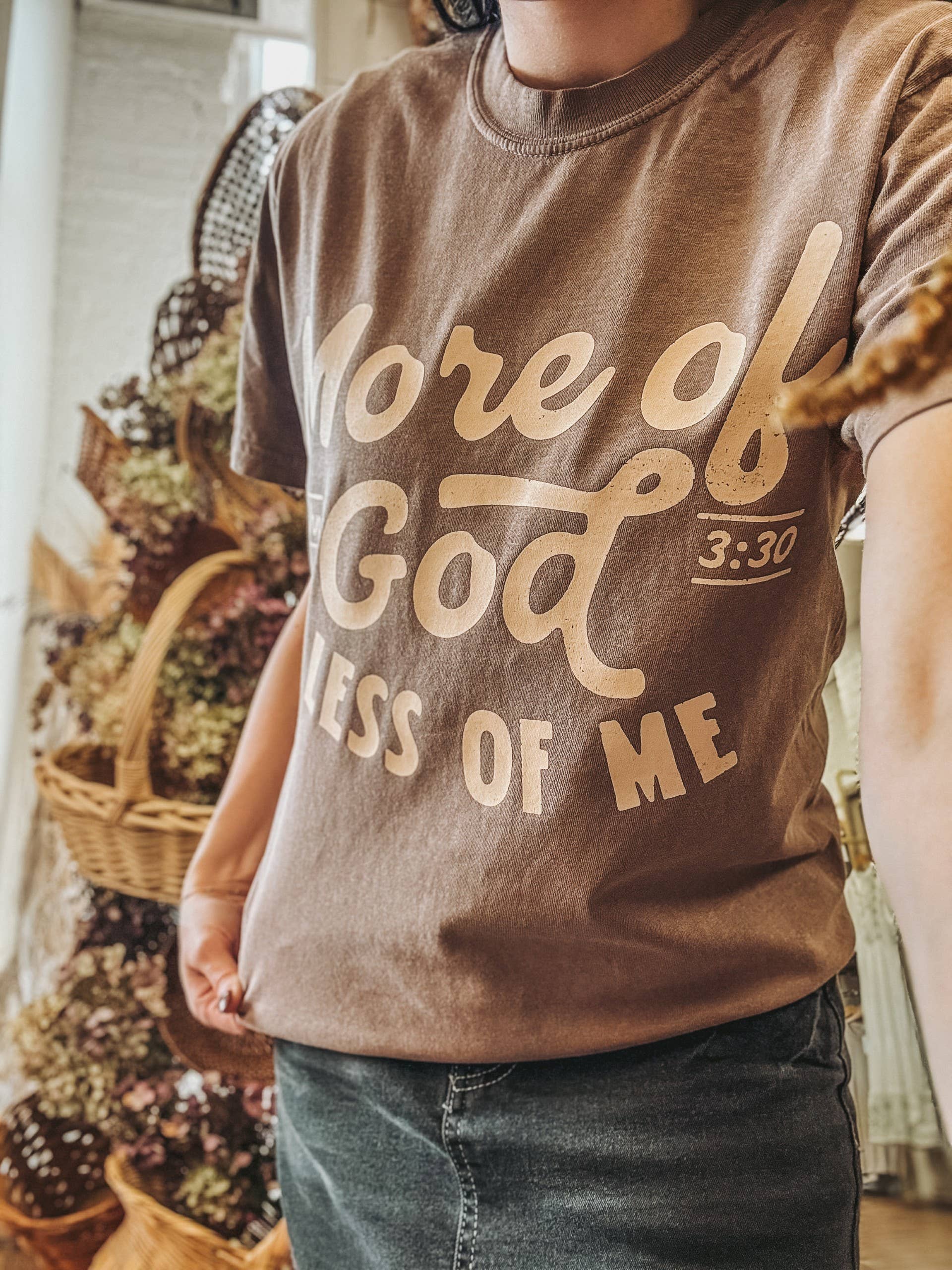 More Of God Faith Tee, Feathered Farmhouse