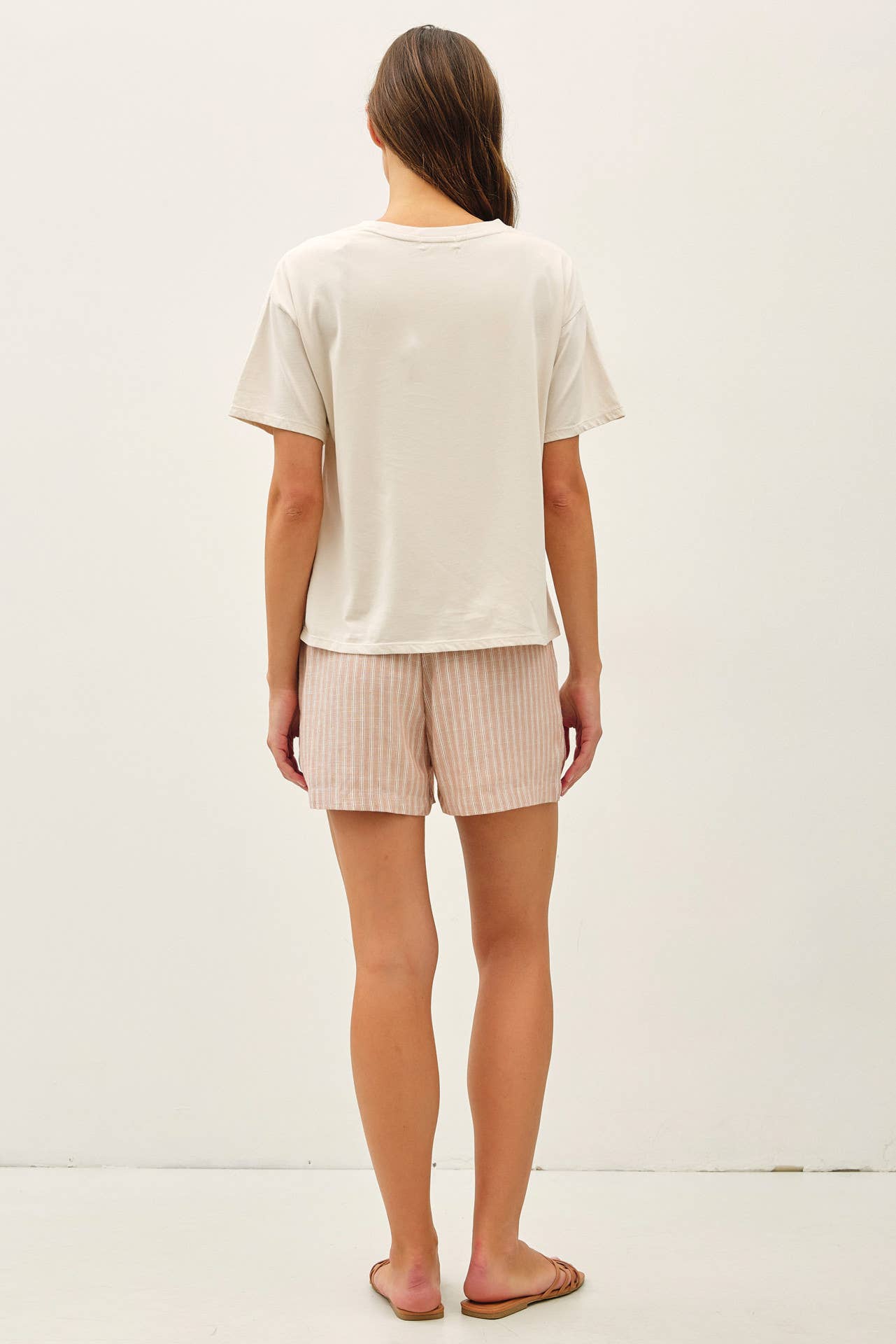 Cotton Jersey Boxy Crop T-Shirt, Feathered Farmhouse