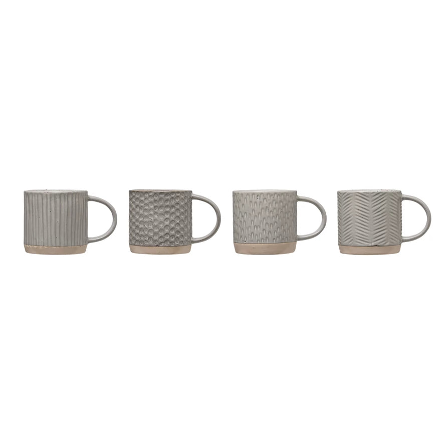 Debossed Stoneware Mug, The Feathered Farmhouse