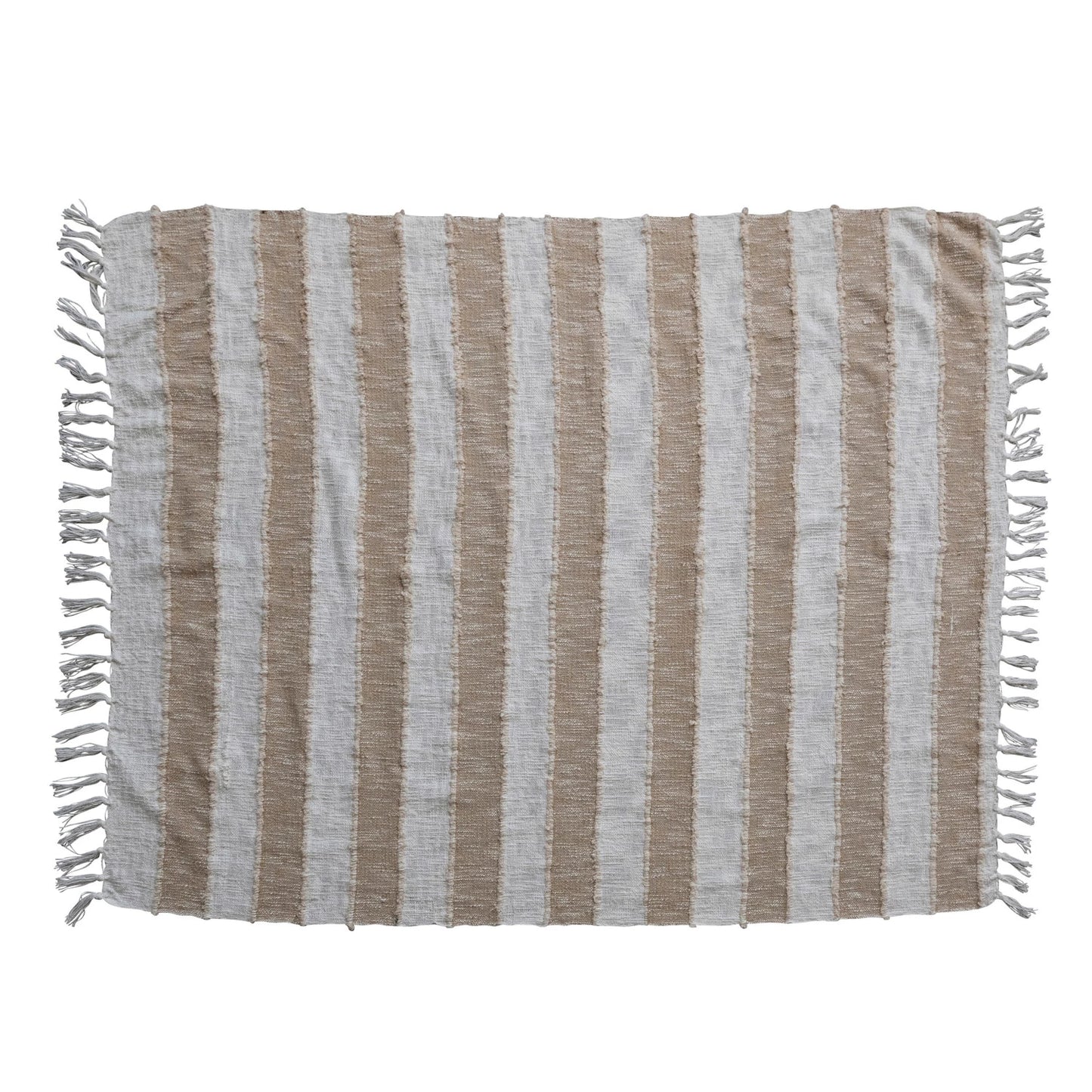 Natural Stripe Throw, The Feathered Farmhouse