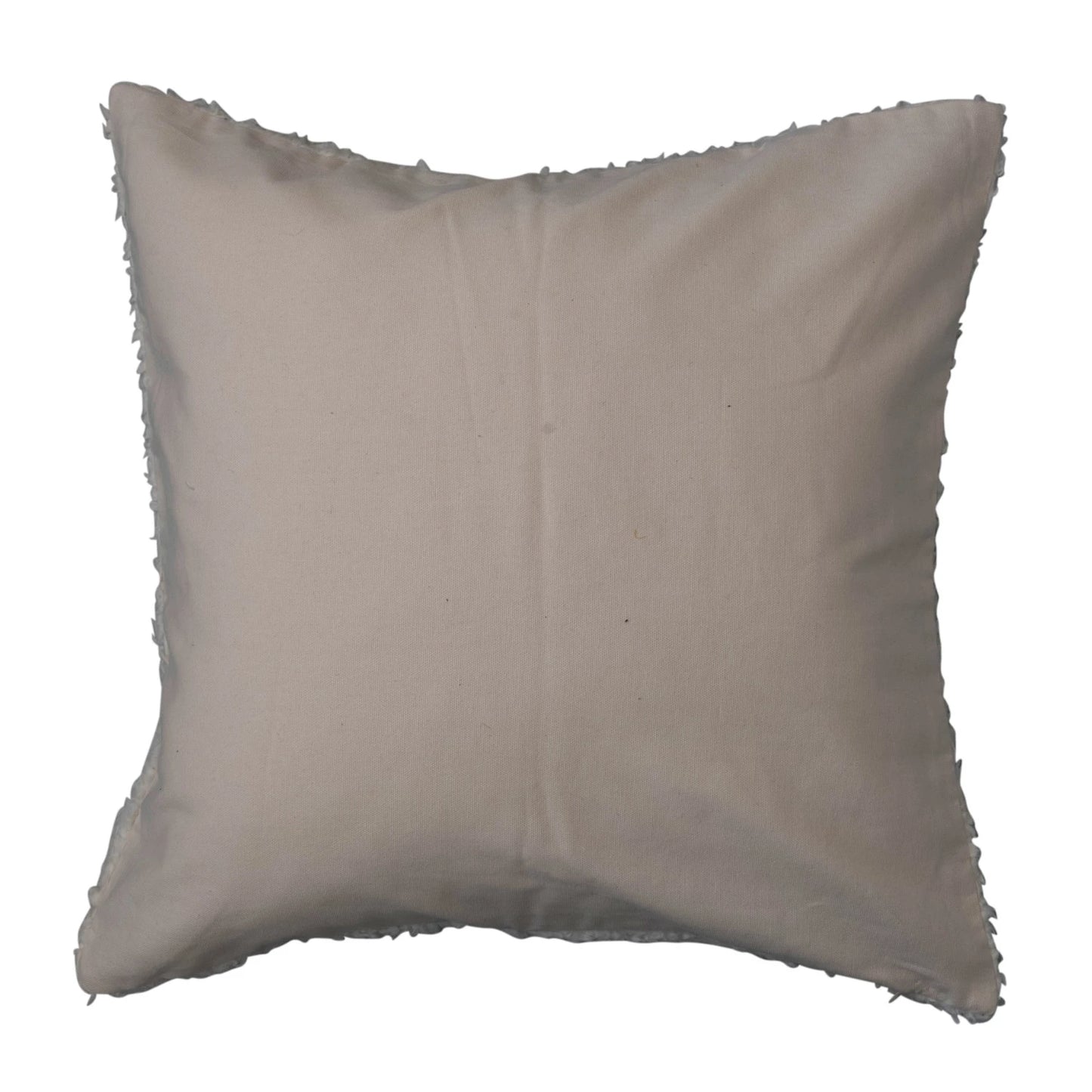 Square Cotton Sherpa Pillow, Feathered Farmhouse