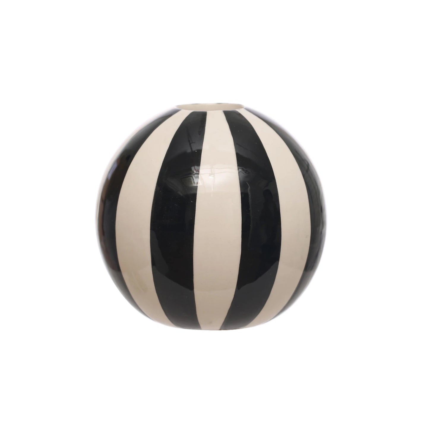 Striped Ball Vase, The Feathered Farmhouse