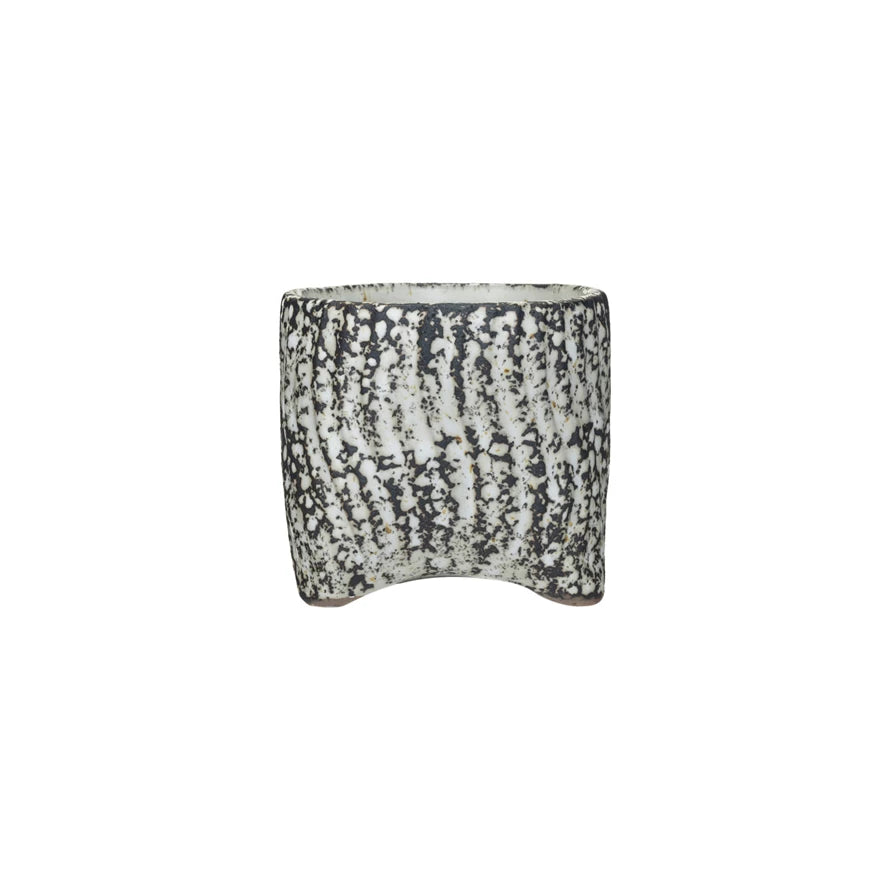 Embossed Stoneware Planter, The Feathered Farmhouse