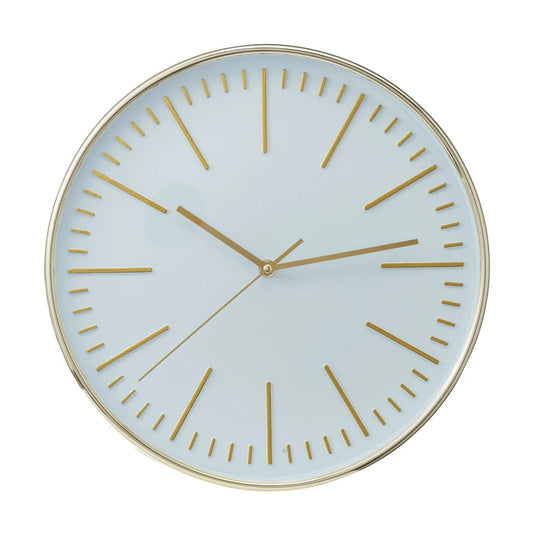 White + Gold Wall Clock, The Feathered Farmhouse