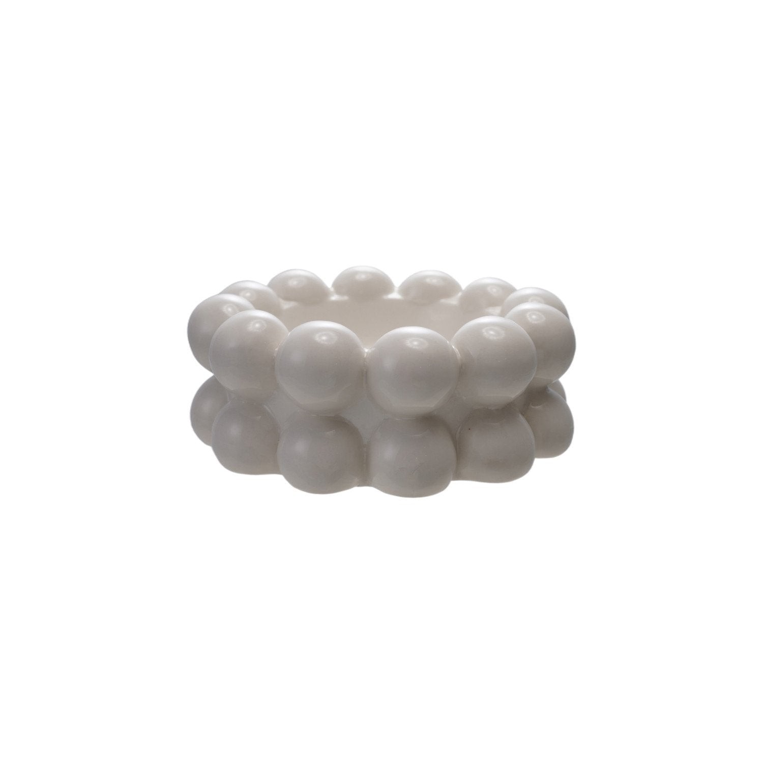 Stoneware Bowl with Balls, Feathered Farmhouse