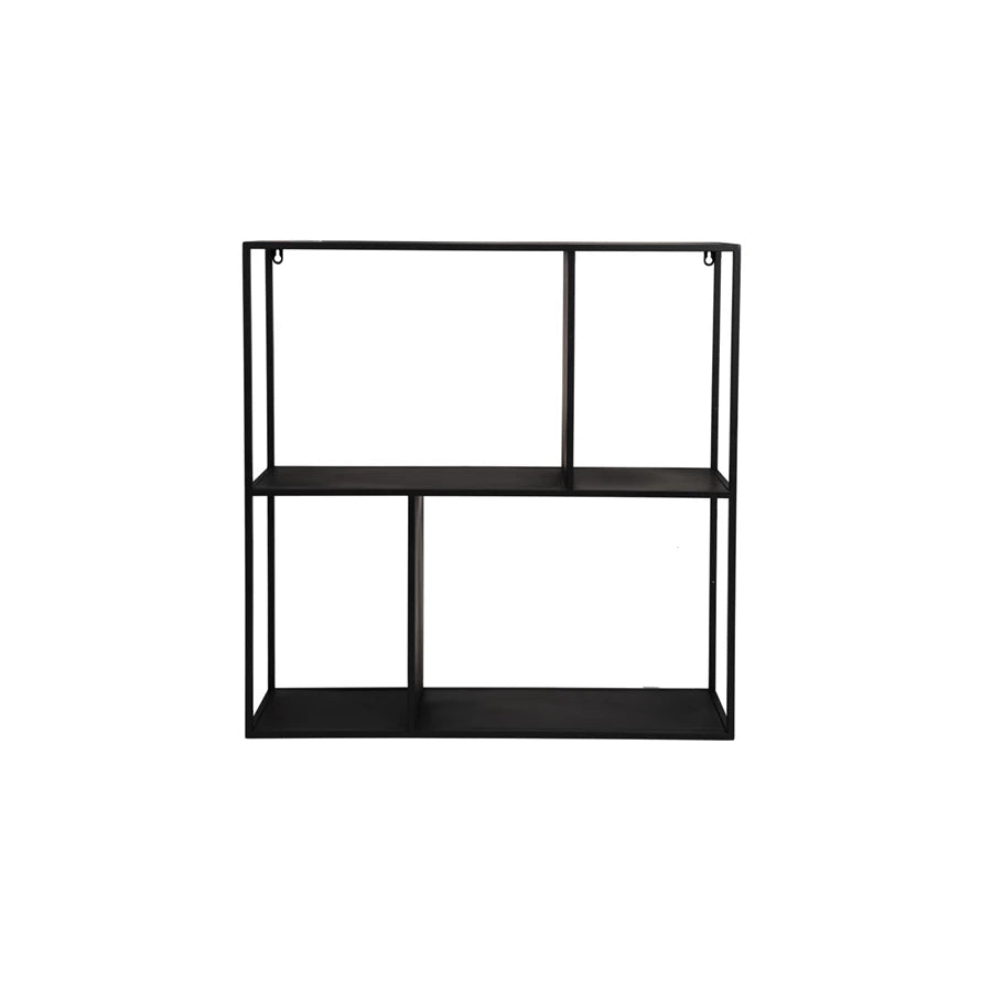 Metal Wall Self with Four Shelves, Feathered Farmhouse