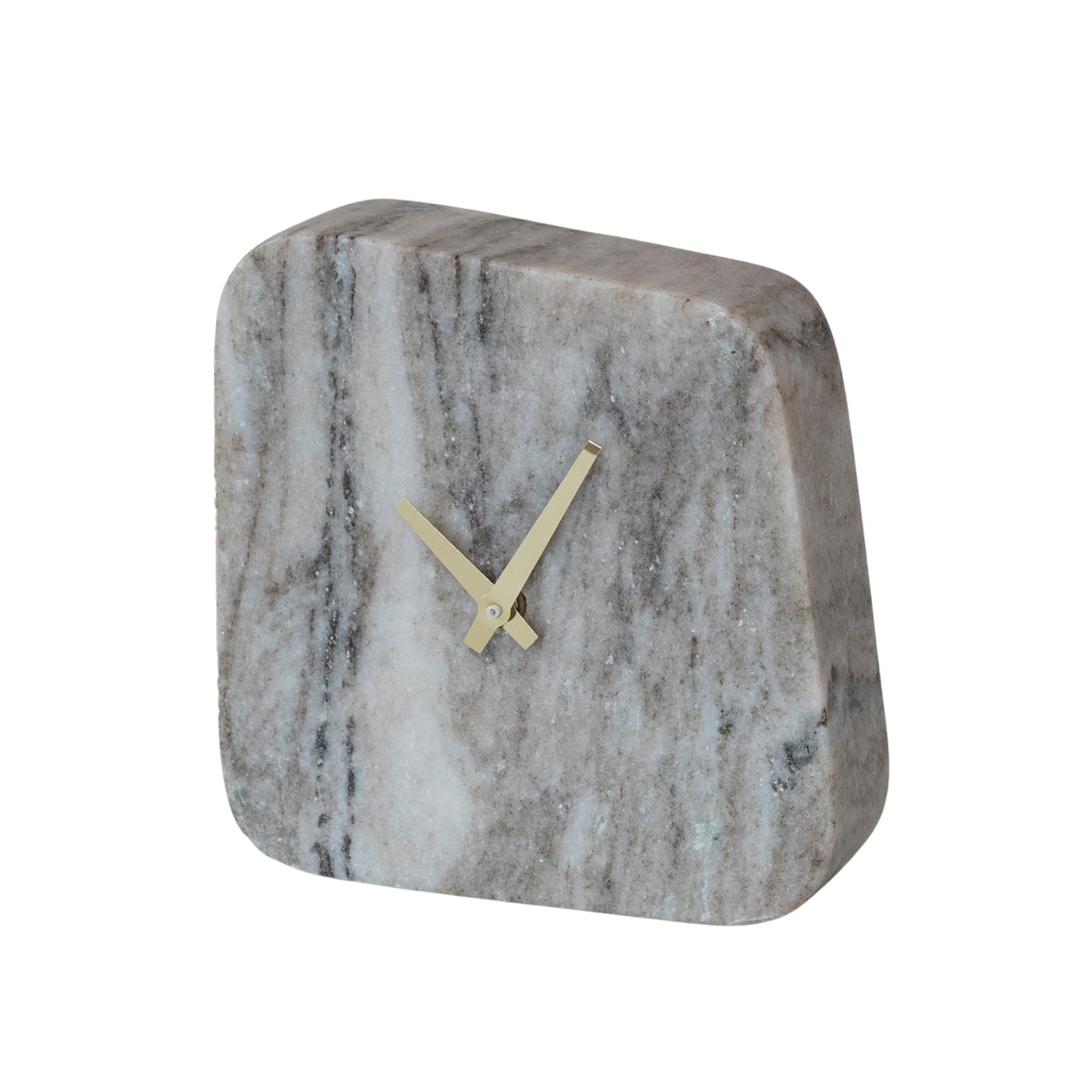 Marble Table Clock, Feathered Farmhouse