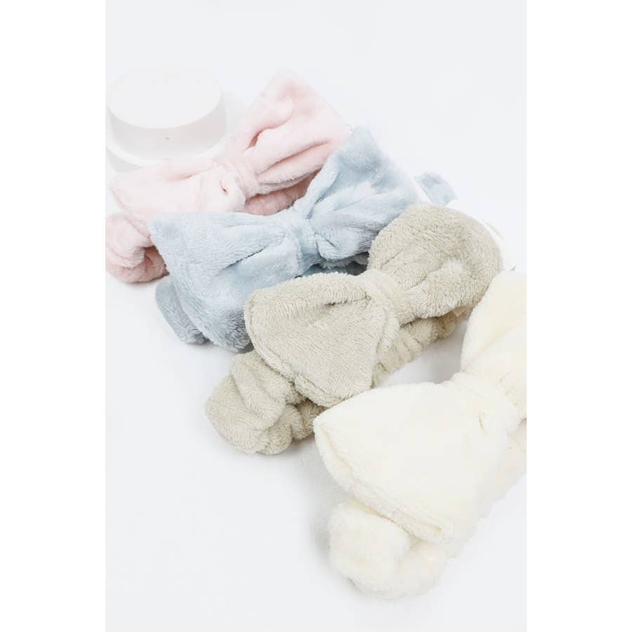 Solid Terry Bow Spa Headband, The Feathered Farmhouse