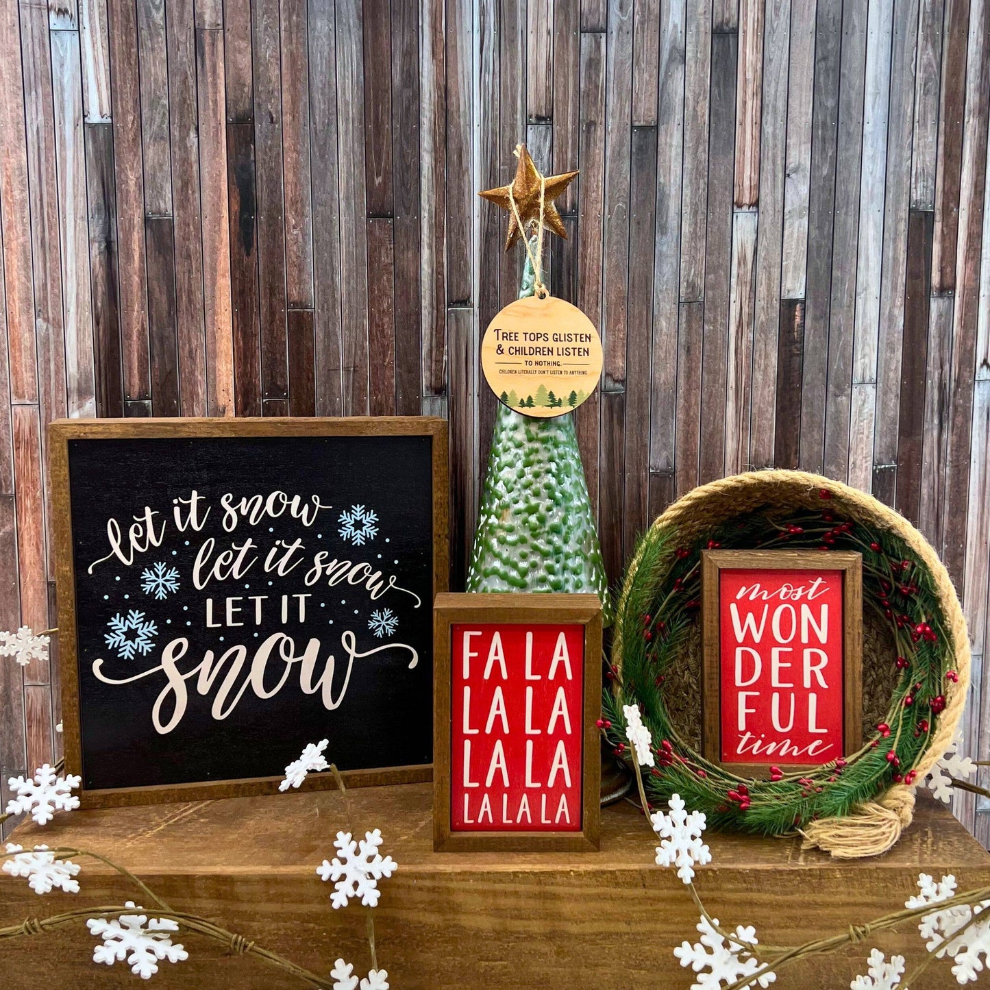 Fa La La Wall Accent Sign - Christmas Signs