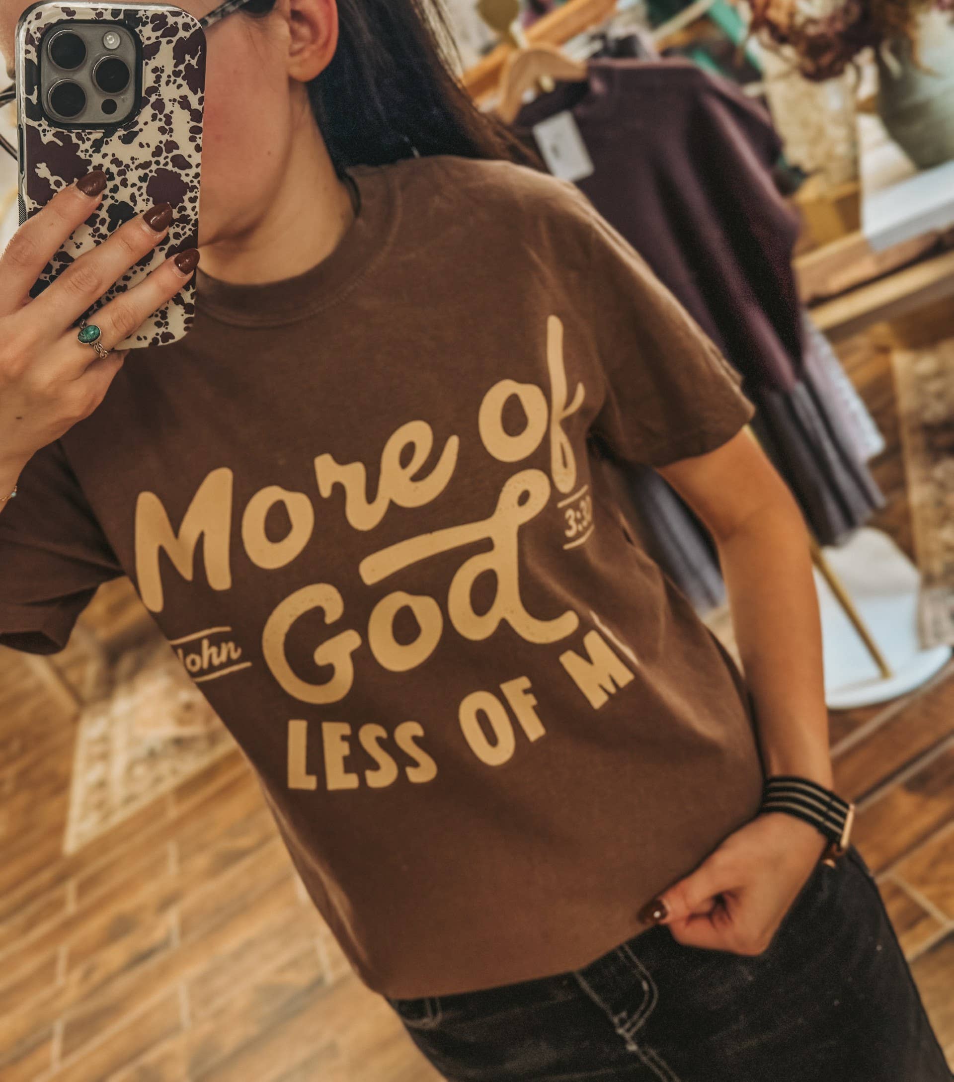 More Of God Faith Tee, Feathered Farmhouse