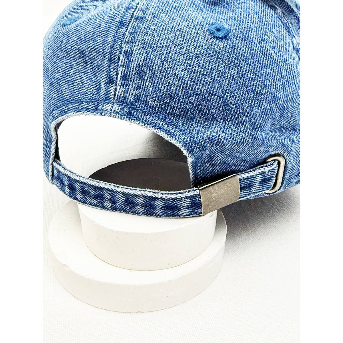 Pink Ribbon Denim Baseball Cap, Feathered Farmhouse
