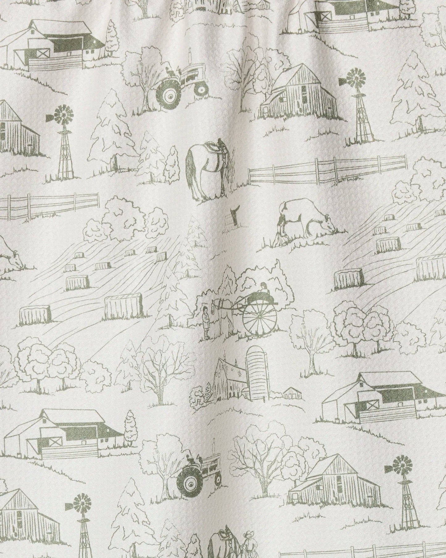 Farmyard Tea Towel, Feathered Farmhouse