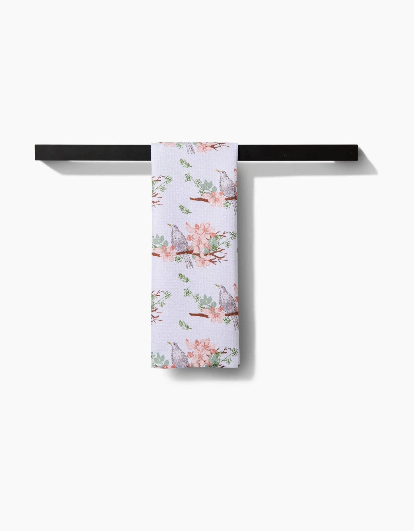Blackbird and Blossom Tea Towel, Feathered Farmhouse