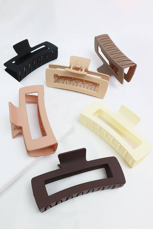 Neutrals Matte Jumbo Hair Claw, The Feathered Farmhouse
