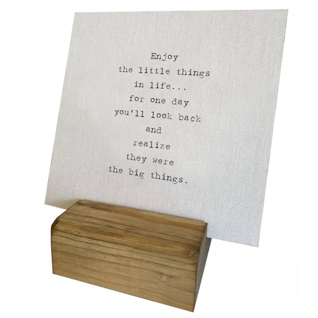 Enjoy the Little Things Mini Canvas, Feathered Farmhouse