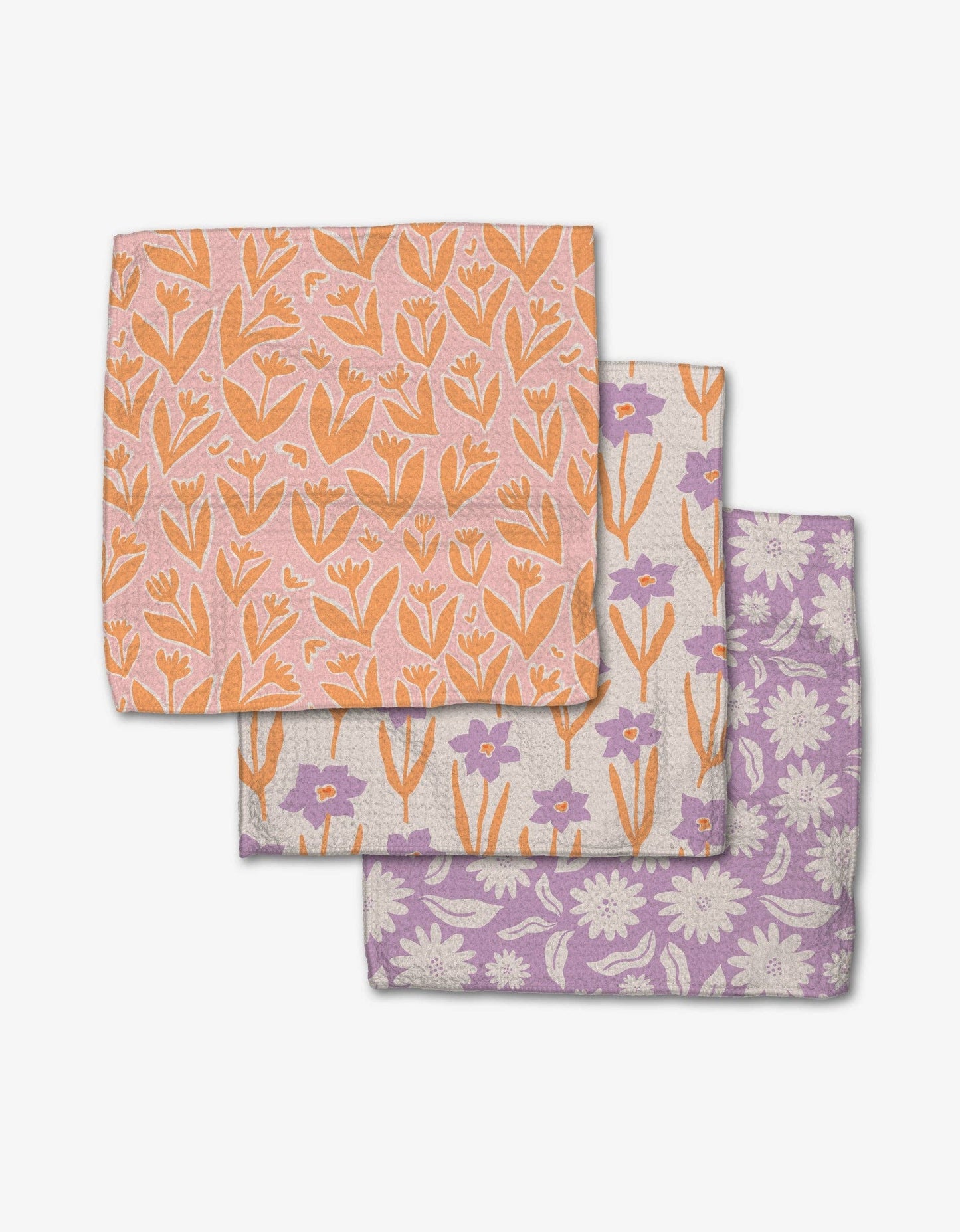 Spring Flowers Dishcloth Set, Feathered Farmhouse
