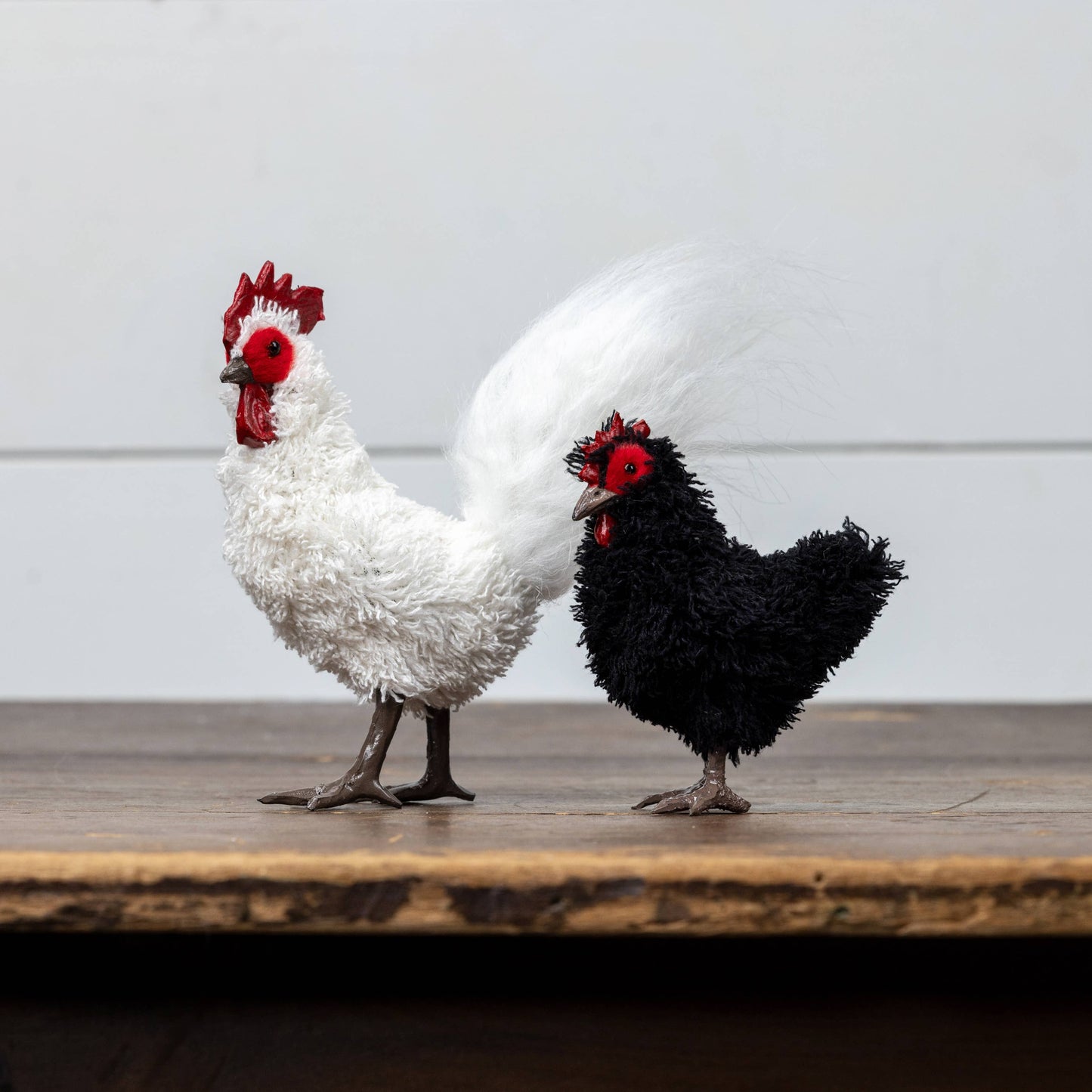 Standing Black Hen, Feathered Farmhouse