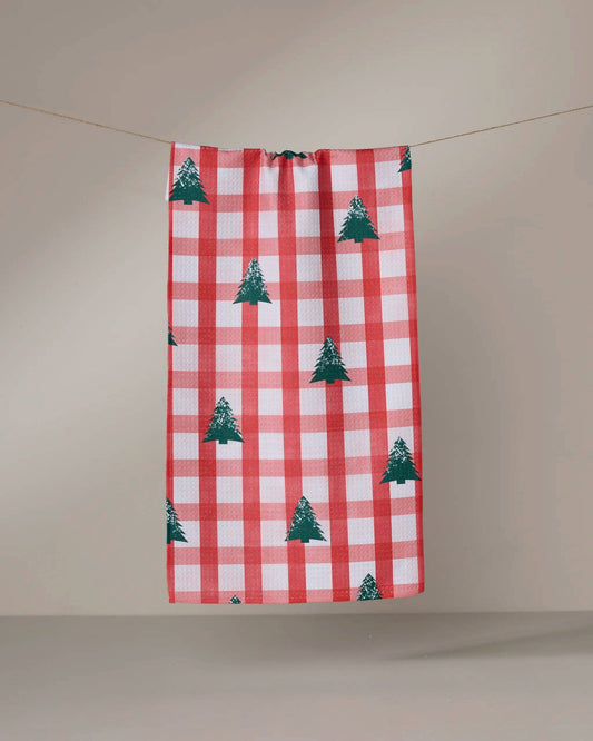 Christmas Pines Bar Towel, Feathered Farmhouse