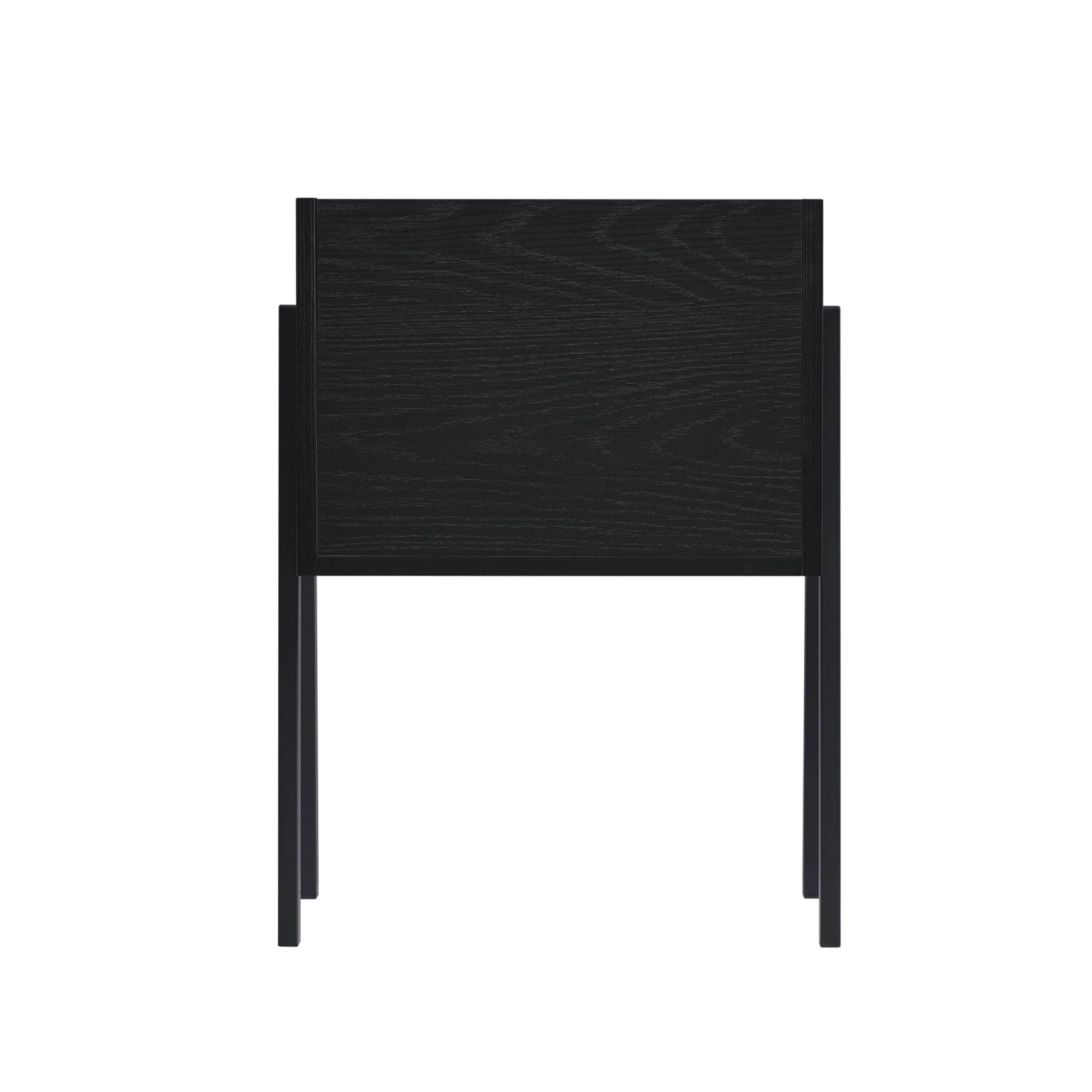 Kazuyo Mid-Century Modern Black Metal Two-Tier Side Table