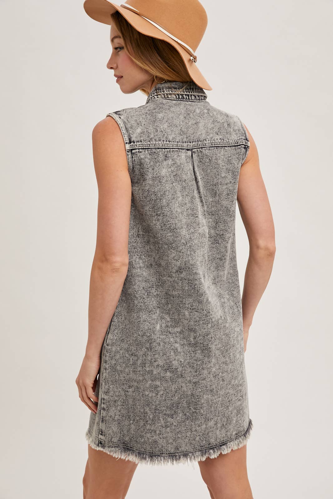 Sleeveless Denim Dress, Feathered Farmhouse